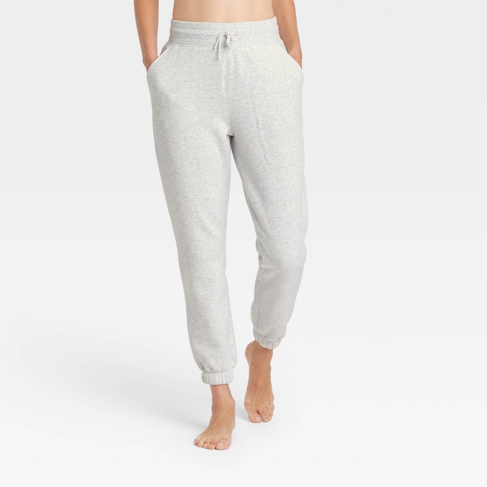 size small Women's Fleece Joggers 28" - All in Motion Heather Gray 