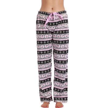 #followme Silky Fleece Printed Pajama Pants for Women