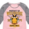 Girls' - Marvel - Property of Wolverine Shirt Tail Raglan Graphic T-shirt - 2 of 3