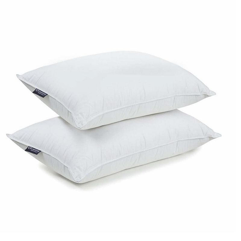 Lincove Move-in Bundle - White Down Comforter and Set of Two White Down Pillows - 625 Fill Power, 500 Thread Count Cotton Shell, 3 of 7