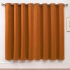 Kate Aurora Set of 2 Thermal Room Darkening Grommet Top Curtains For Small Windows - 63 in. Long - Orange Spice - 2 of 3