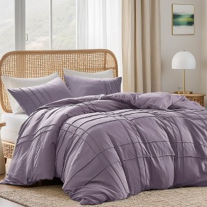 BAGOKIE 2/3-Piece Bedding Set Duvet Cover with Pillow Shams - 1 of 4