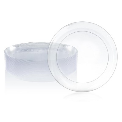 Northwest Enterprises 9" Plastic Party Plate Clear 30 Count