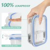 LunaLulinlk 8-Pack Glass Lunch Boxes, Food Storage Containers with Lids, Glass Lunch Boxes, Airtight Bento Boxes, Blue - 2 of 4