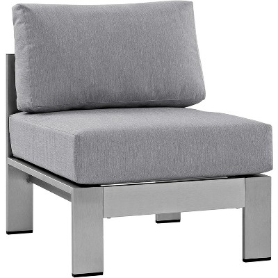 Modway Shore Armless Outdoor Patio Aluminum Chair