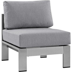 Modway Shore Armless Outdoor Patio Aluminum Chair - 1 of 4