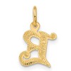 Black Bow Jewelry 14k Yellow Gold, Isabelle Collection, Mini Letter E Initial Charm - 3 of 4