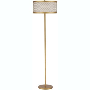 Evie Mesh Floor Lamp - Antique Gold - Safavieh - 1 of 4