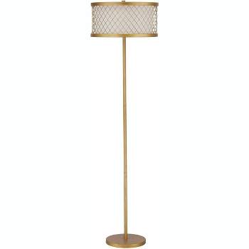 Evie Mesh Floor Lamp - Antique Gold - Safavieh