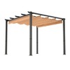 10' X 13' Outdoor Retractable Pergola, Patio Aluminum Pergola with Retractable Sun Shade Canopy,Pavilion Grill Gazebo Shelter for Backyard Garden Yard - 2 of 4