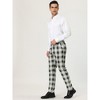 Lars Amadeus Men's Regular Fit Business Color Block Checked Trousers - 4 of 4