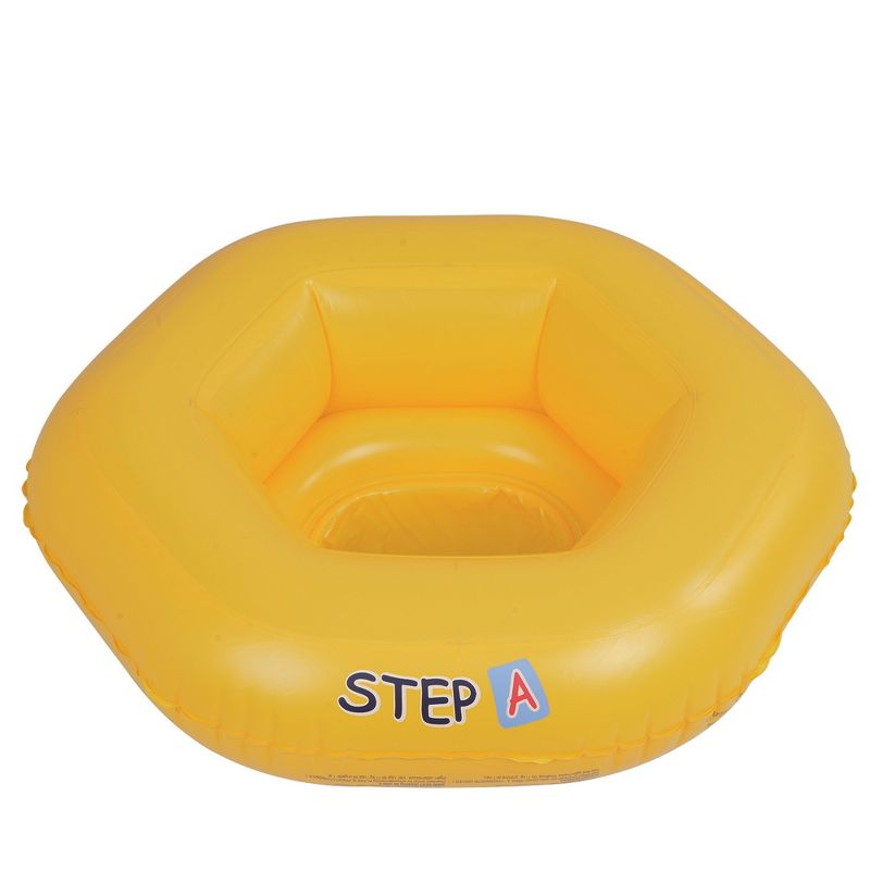 Pool Central 26" Yellow Inflatable STEP A Swimming Pool Baby Seat Float, 1 of 5
