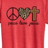 Women's - Instant Message - Peace Love Jesus Short Sleeve Graphic T-Shirt - 2 of 4