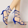 Allegra K Women's Strappy Kitten Heel Lace-Up Sandals - 2 of 4