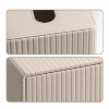 LunaLulinlk PU Leather Tissue Box Cover Square Tissue Box Holder with Magnetic Closure Beige - 3 of 4