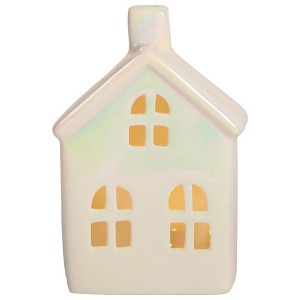 Northlight 6" LED Lighted Ceramic House Christmas Decoration, Warm White Lights - 1 of 4