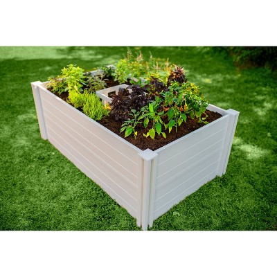 22" Vinyl Keyhole Garden Bed White - Vita