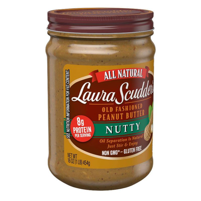 Laura Scudder Nutty Natural Peanut Butter - 16oz, 3 of 4