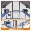 Amber Sports Outdoor Cat House Cat Enclosures 110" Large Kitten Playpen with Platforms,Upgrade Waterproof Cover-Grey - 3 of 4
