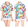 HAPPY BAY Hawaiian Shirts Womens Casual Summer Beach Short Sleeve Vacation Luau Party Blouses Dress Tops Tee Shirts T Shirt for Women - image 2 of 4