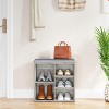 Whizmax Shoe Storage Bench Cubby Organizer with Foam Pad Seating Cushion for Entryway Bedroom Living Room Dorm and Small Apartment - 2 of 4