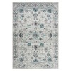 Area Rug Bohemian Vintage Rug Boho Floral Distressed Carpet, Beige Gray - 2 of 4