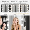 Makeup Vanity Desk with Mirror and 12 LED Lights, White Vanity Table with Power Outlet - 3 of 4