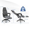 Costway Reclining Home Office Chair Retractable Footrest High-Back Ergonomic Executive - 3 of 4