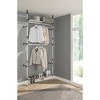 vidaXL Telescopic Wardrobe System with Rods and Shelf Aluminum - 4 of 4