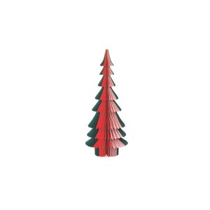 Storied Home Handmade Paper Folding Honeycomb Tree with Gold Glitter Edge, Red, Green and Pink - 1 of 1