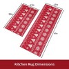 Christmas Kitchen Runner Mat Sets Non Skid Floor Mats for Laundry Sink, 17" x 29" + 17" x 47" - 4 of 4