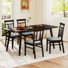 Tangkula Modern Home Dining Chair Set of 4 w/Upholstered Seat & Backrest Rubber Wood Legs - 3 of 4
