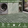 Washable Modern Plaid Rug Non Slip Rug Low Pile Soft Floor Cover Farmhouse Foldable Indoor Carpet for Living Room Bedroom - 4 of 4