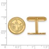 Black Bow Jewelry 14k Yellow Gold Plated Sterling Silver Alabama Crimson Tide NCAA Cuff Links - 2 of 3