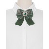 INSPIRE CHIC Women's Plaid Ribbon Checked Pins Bowtie Brooches - 4 of 4