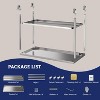 Stainless Steel Work Table with 2-Tier Storage, Adjustable Undershelf, 660LBS NSF Commercial Table for Food Prep, Kitchen, Restaurants - 4 of 4