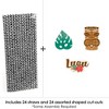Big Dot of Happiness Tropical Luau - Paper Straw Decor - Hawaiian Beach Party Striped Decorative Straws - Set of 24 - 3 of 4