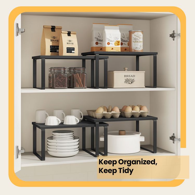 2-Tier Stackable Kitchen Shelf Organizer – Adjustable Countertop ...