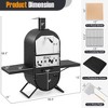 Costway Outdoor Pizza Oven Wood Fired Pizza Oven With 600d Oxford ...