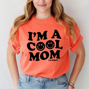 Simply Sage Market S.W.Smiley I'm A Cool Mom Smiley Face Garment Dyed Tee - 1 of 4