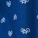navy bicycle print