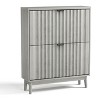 TIRAMISUBEST Shoe Cabinet with 2 Flip Drawers - Gray Mobile File Cabinet - 3 of 4