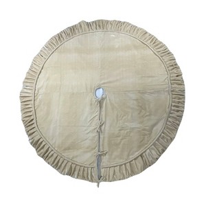 Vickerman 72" Plush Champagne Velvet Christmas Tree Skirt - 1 of 1