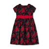 Hope & Henry Girls' Short Sleeve Ruffle Collar Party Dress with Bow, Infant - 3 of 4