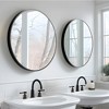 Dovelina Round Aluminum Framed Bathroom Vanity Mirror Hanging Mirror（Set of 2) - 2 of 4