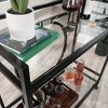 Kitchen Cart with Two Safety-tempered Glass Shelves and Locking Casters - 2 of 4