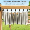 Outdoor Aluminum Pergola, Metal Freestanding Shelter with Adjustable Sun Shade Canopy, Reinforced Frame Outdoor Shelter for Patios - 3 of 4