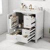 Mshliw 30 Inch Bathroom Vanity with Sink, Freestanding Cabinet with Door and Three Drawers, Soft Close Storage Design - 2 of 4