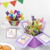 Wrapables 3D Pop Up Floral Greeting Card, Flower Bouquet Card for Birthdays, Butterflies - 4 of 4