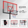 Sevobal Basketball Hoops Portable Basketball Goal System Height Adjustable with Stable Base for Backyard and Gym ,Black and Red, 46.06"*30.91"*7.68" - 2 of 4